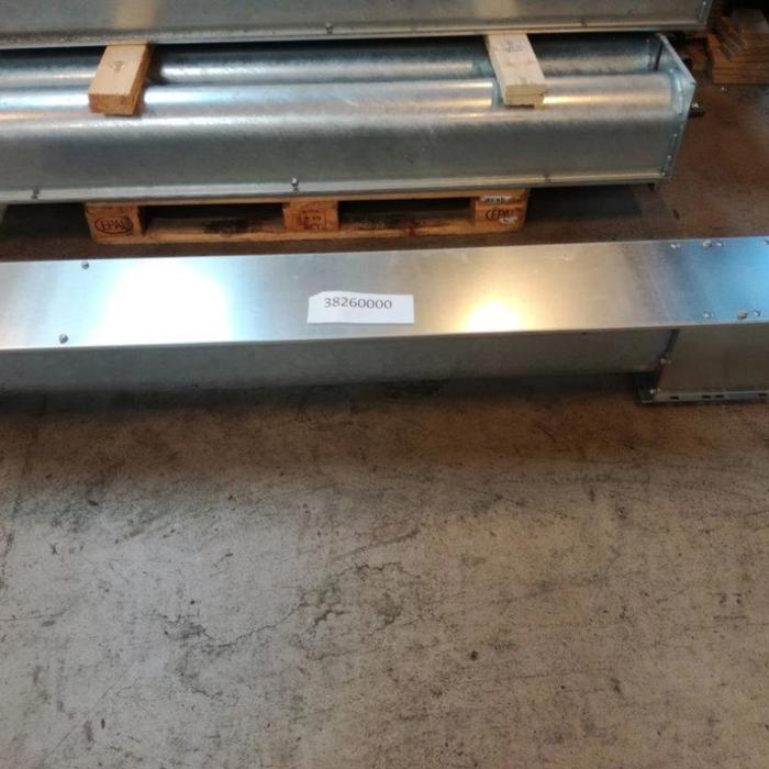 Trough auger end piece M205 with outlet 2m 400x200 M&M